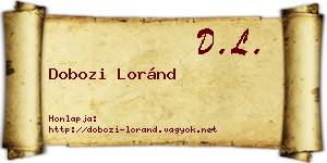 Dobozi Loránd névjegykártya